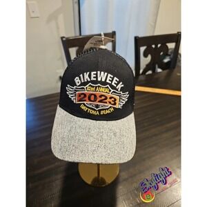 Csi Men Black Daytona Beach Bike Week 82nd Annual Hat 2023 Biker Ball Cap One Sz
